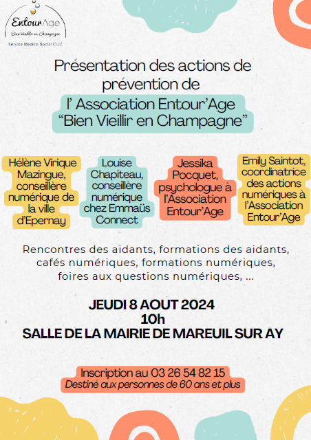 Présentation des actions de l'association EntourAge Bien Vieillir en Champagne